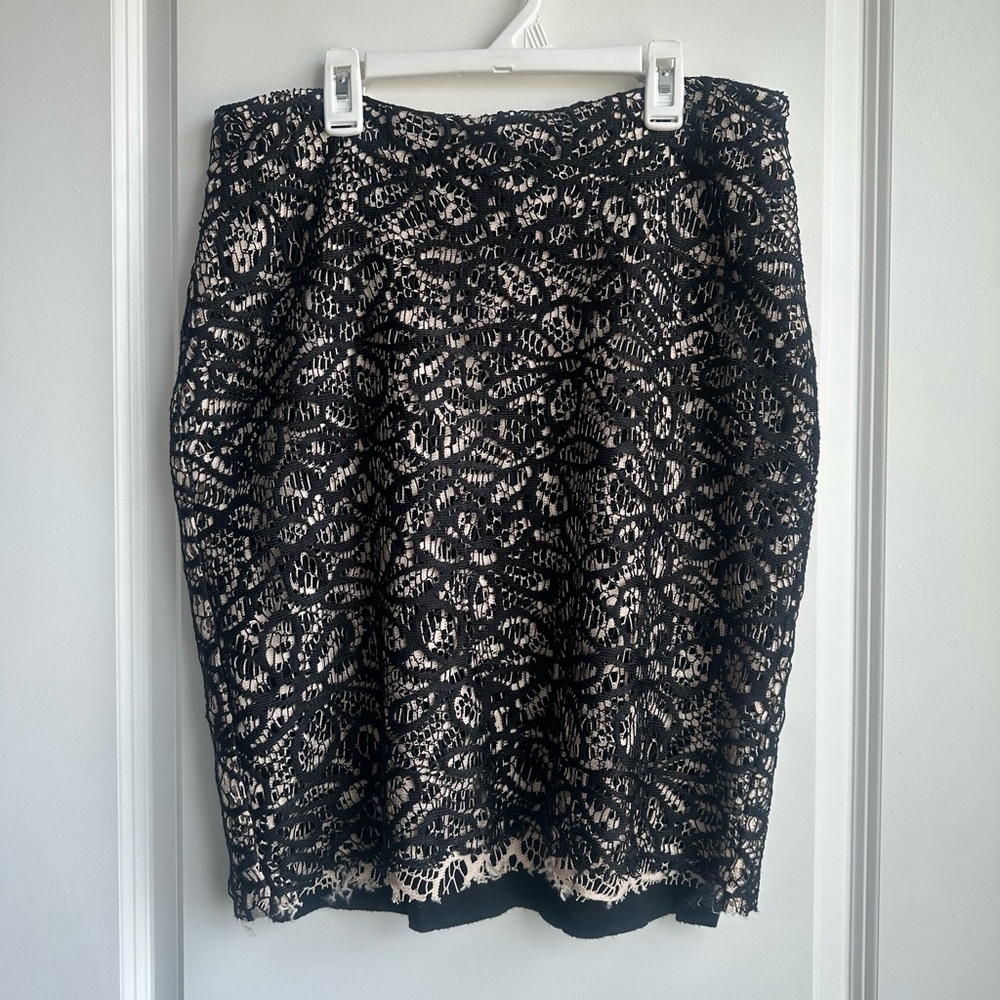 Anthropologie Lace Pencil Skirt